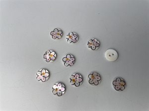 Perlemors knap - lille med sød blomst, 10 mm